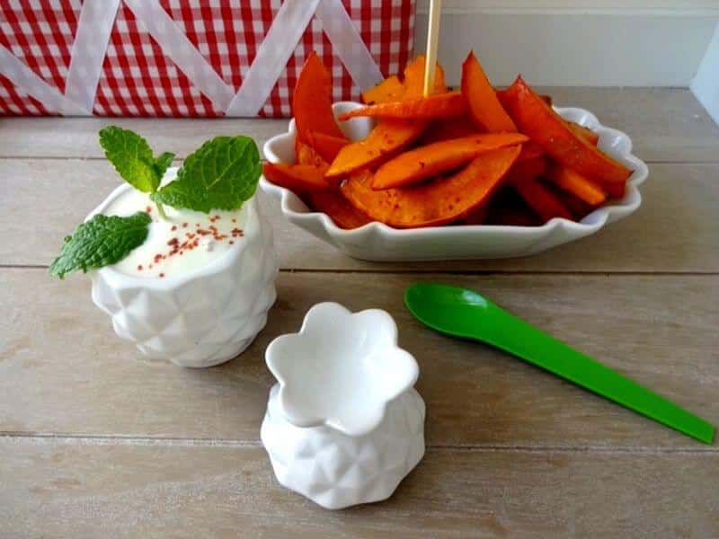 Hokkaido Frites mit Limetten-Minz-Dip